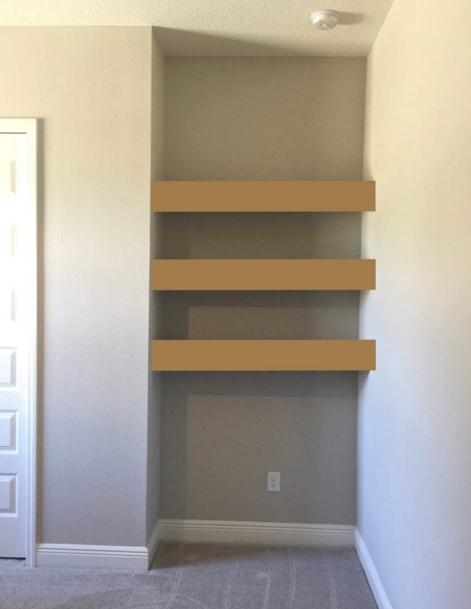DIY Floating Shelves - Frills and Drills