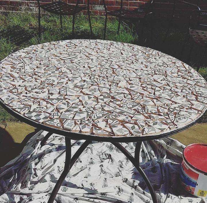 DIY Mosaic Garden Table Transformation | Hometalk