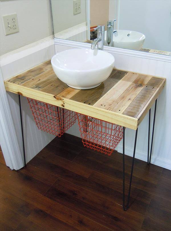 DIY Pallet Wood Vanity - 101 Pallets