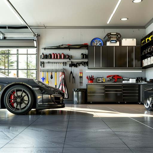 Download Sleek garage interior Image - Garage, Car, Luxury | StockCake