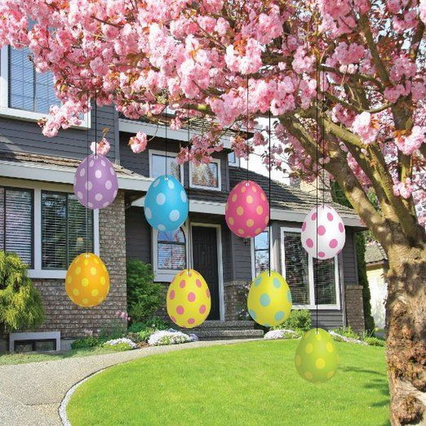 Easter Decor Outdoor 6PCS Easter Bunny Yard Signs Decorations Outdoor With Stakes Cute Easter Bunny Eggs
