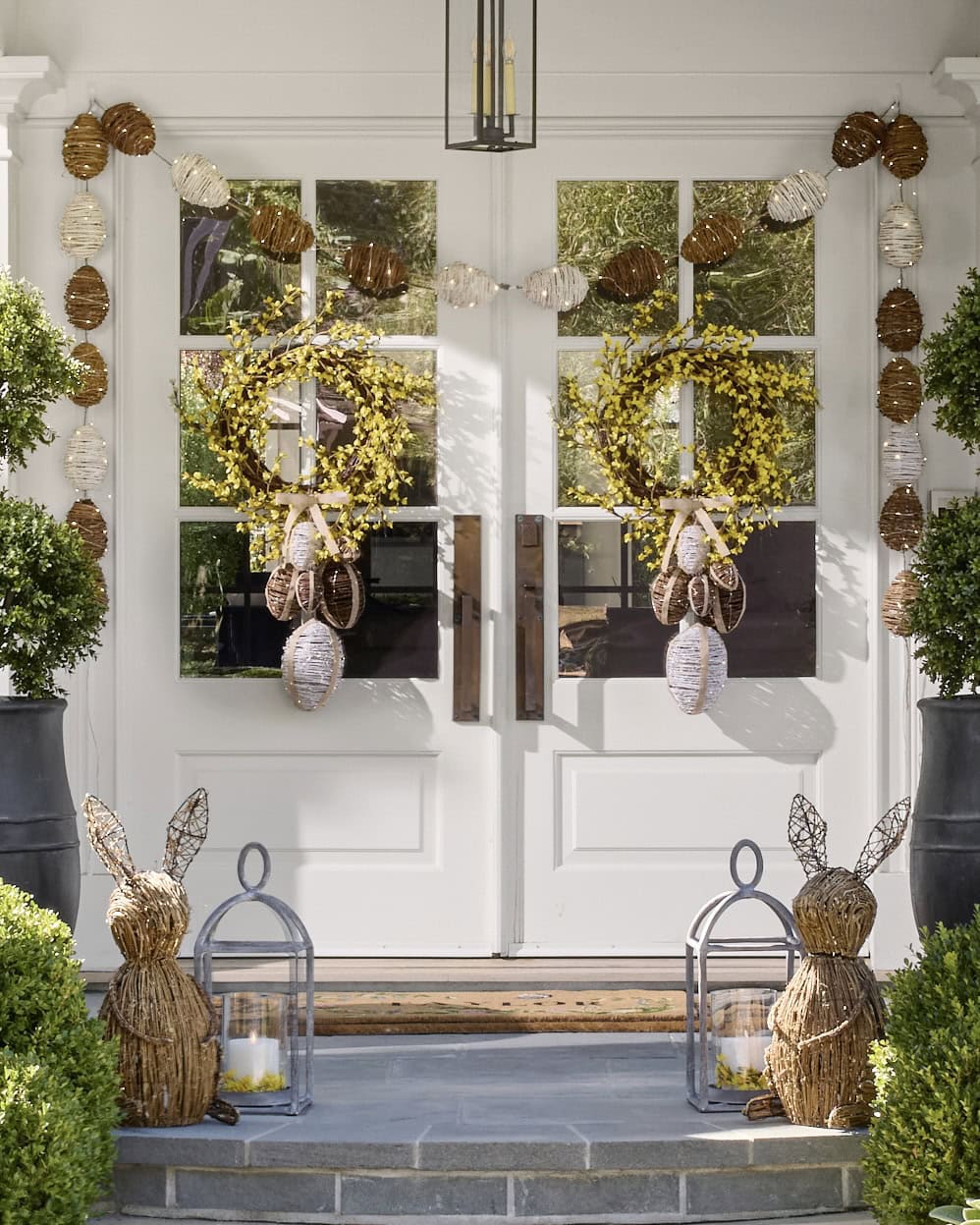 Easter Front Door Decorations Story - A Blissful Nest
