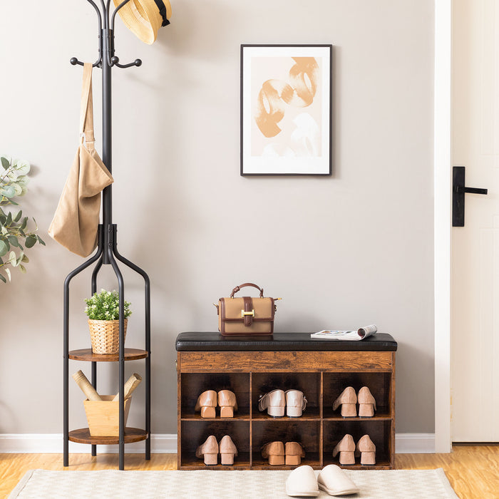 Entryway Shoe Bench With Storage OLLG Modern Entryway Shoe Bench – Shoe Rack Storage With Seat, Footstool Combo