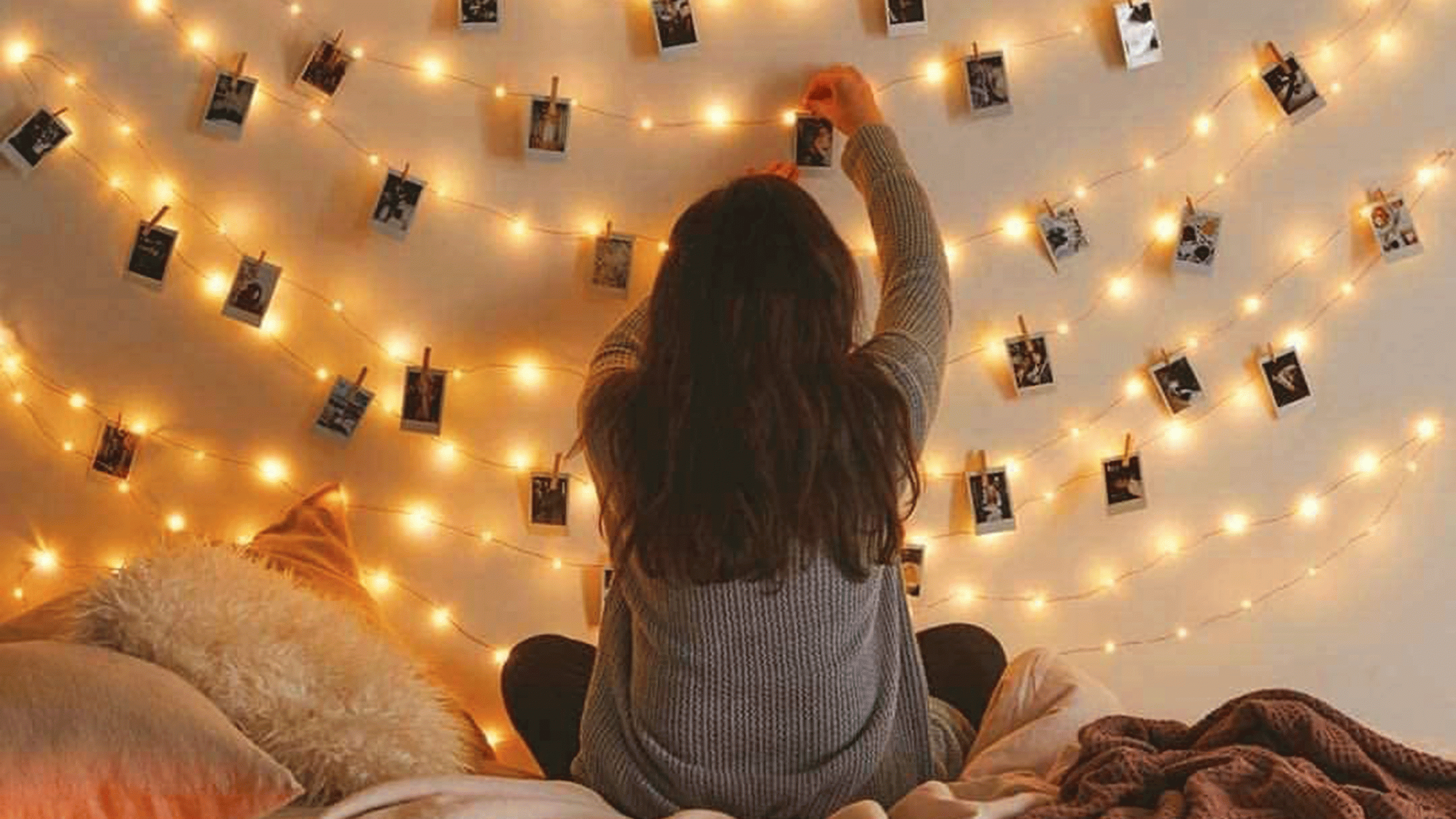 Fairy Light Wall Advanced Bedroom / Ideas – 20 Ways To Style String Lighting
