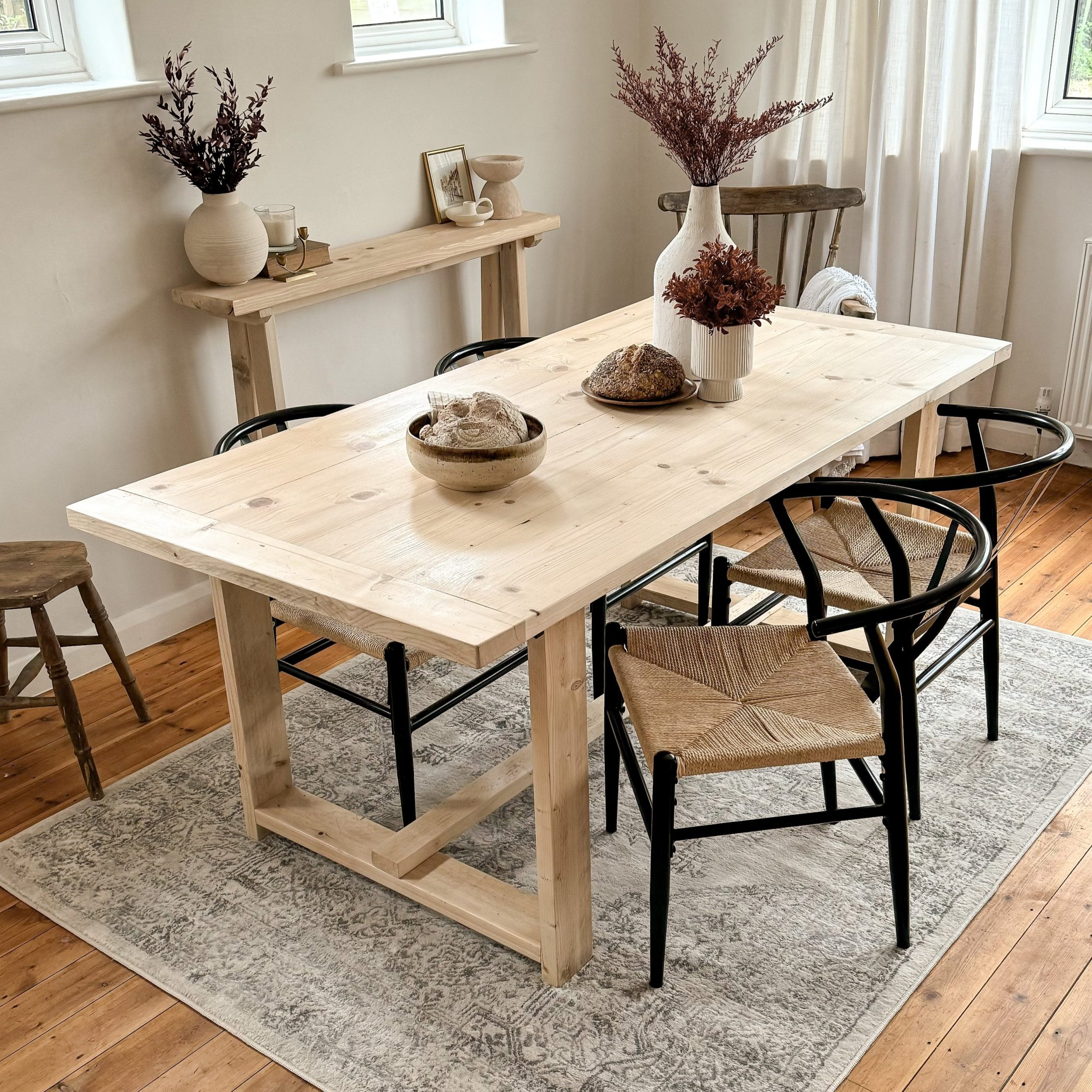 Farmhouse Dining Room 60 Inch Reclaimed Wood Dining Table Solid Wood Farmhouse Dining Table 60 Inch
