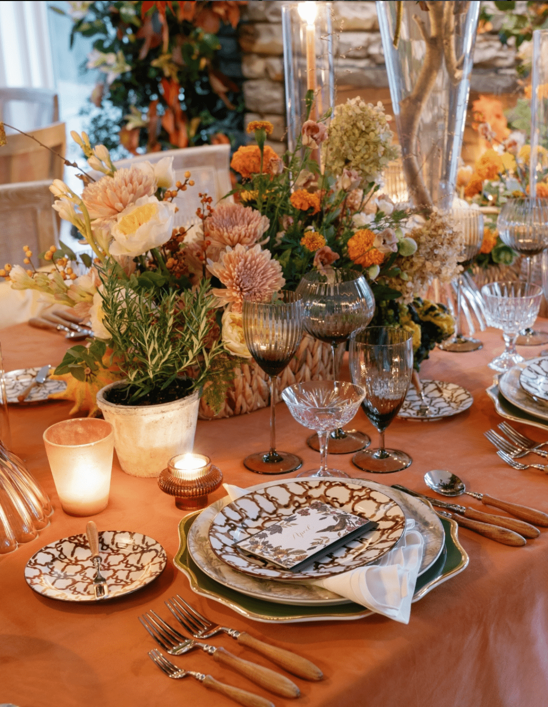 Floral Centerpiece Glass Thanksgiving Plates Thanksgiving Table Inspiration Frenchgardenhouse