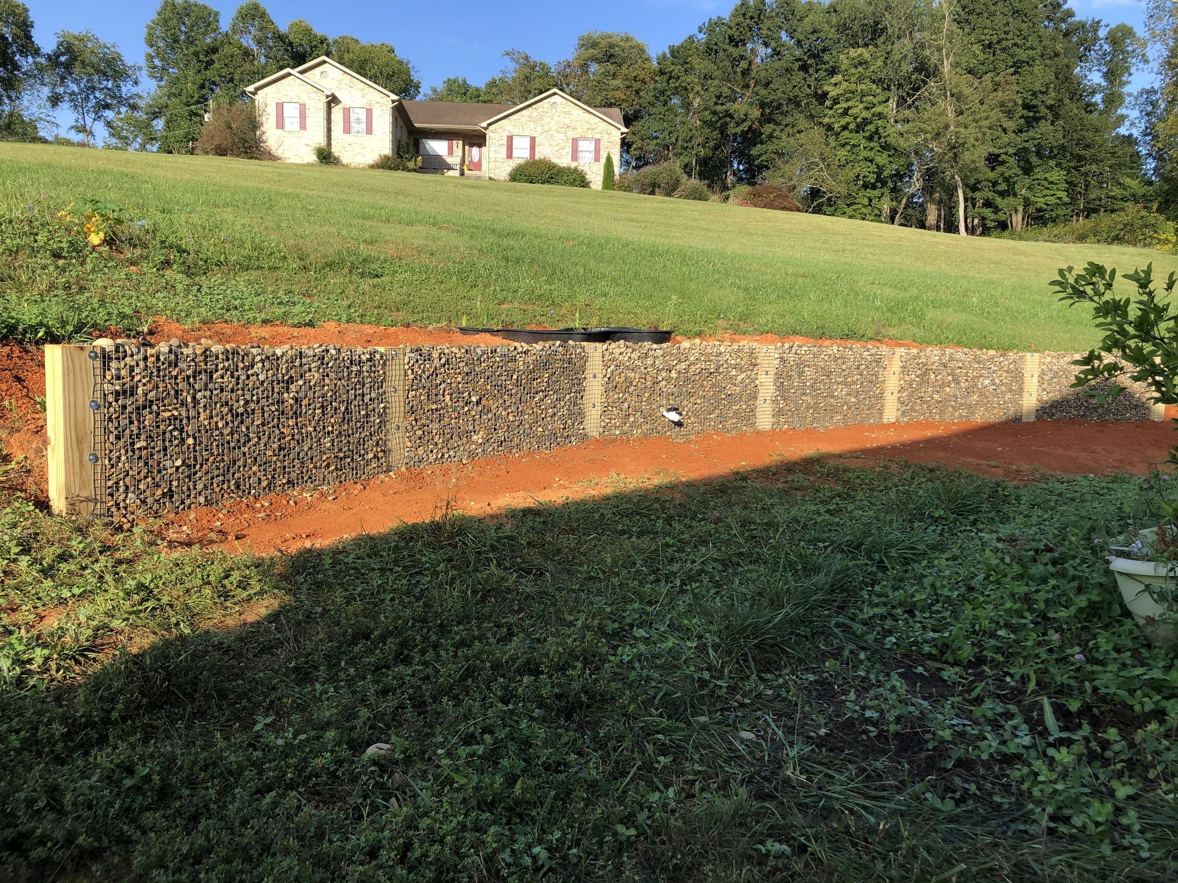 Gabion Stone Retaining Wall, Hillside Pond Optional : 9 Steps (with Pictures) - Instructables