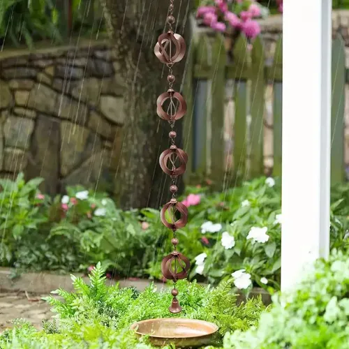 Garden Rain Cups Outdoor Hanging Rain Chain Outdoor Wind Chime Hanging Garden MercadoLibre