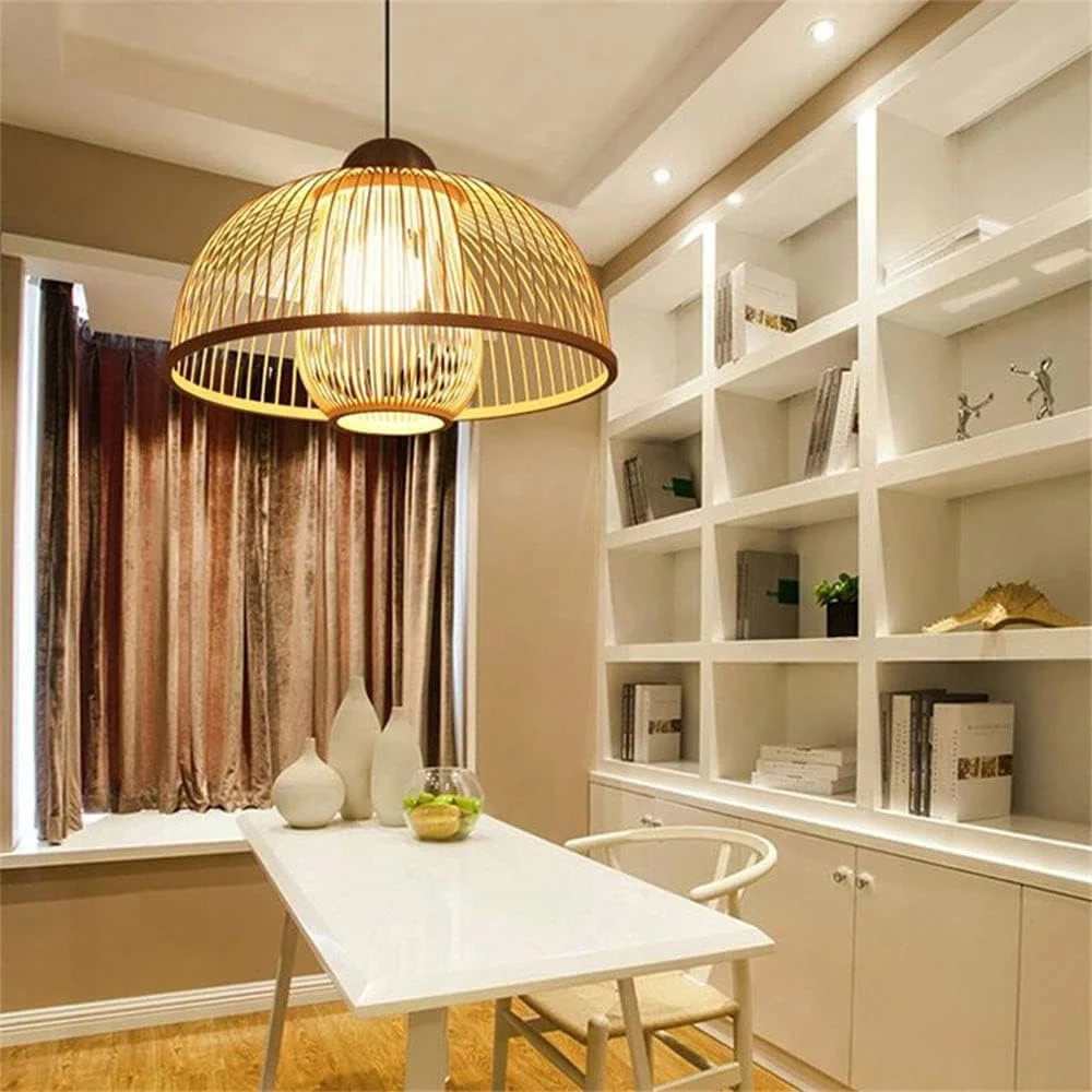 Handmade hanging bamboo lamp | BOHO | Chinese chandelier | INTERLOOK