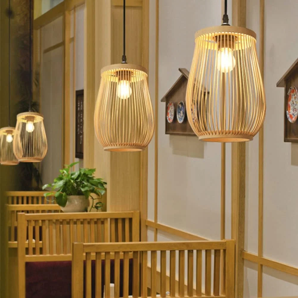 Handmade hanging bamboo lamp | BOHO | Chinese chandelier | INTERLOOK