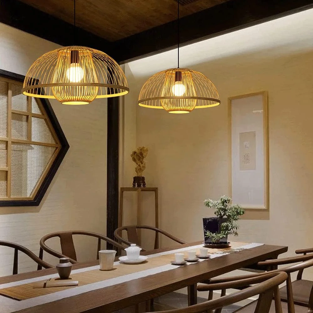 Handmade hanging bamboo lamp | BOHO | Chinese chandelier | INTERLOOK