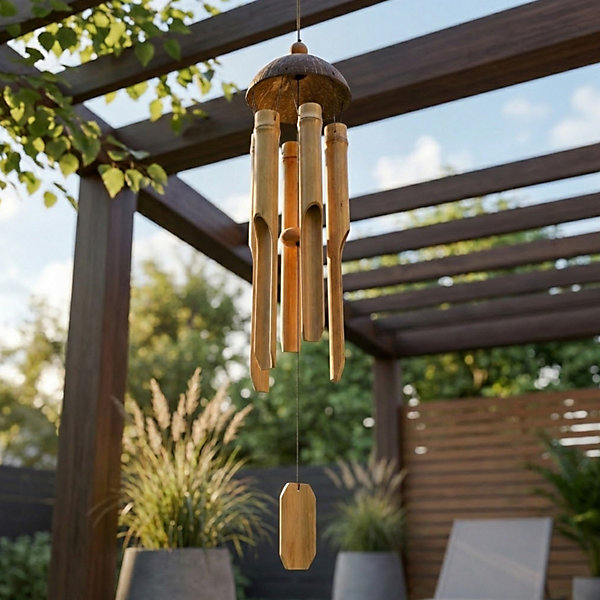 Hanging Carved Bamboo Wind Chime