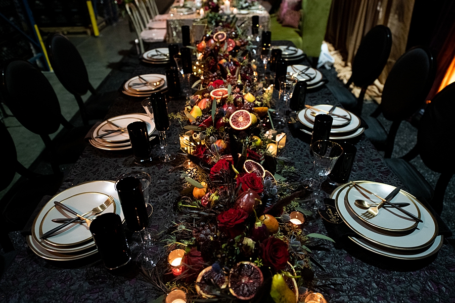 Harvest Themed Moody Fall Tablescape | Cora Bella Weddings & Events