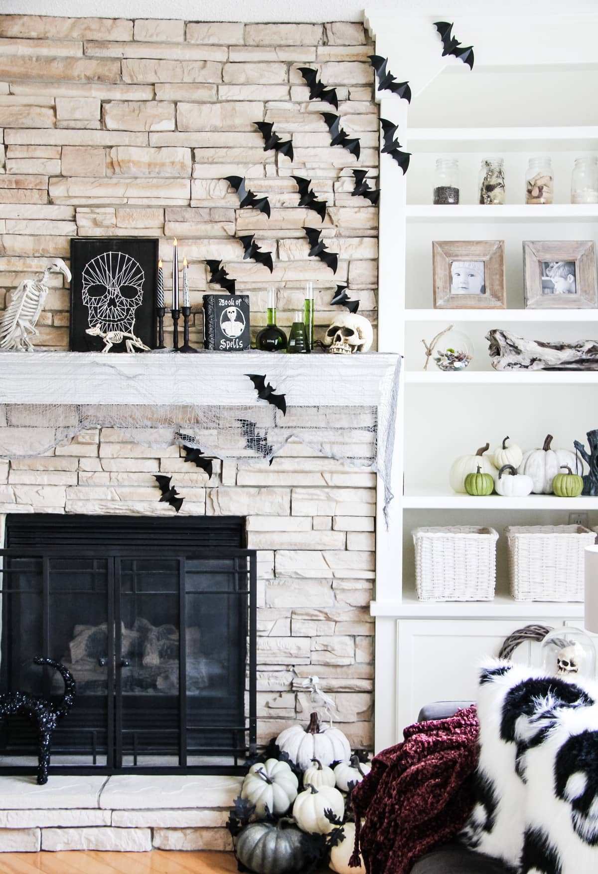 Haunted Halloween Mantel - A Pretty Life In The Suburbs
