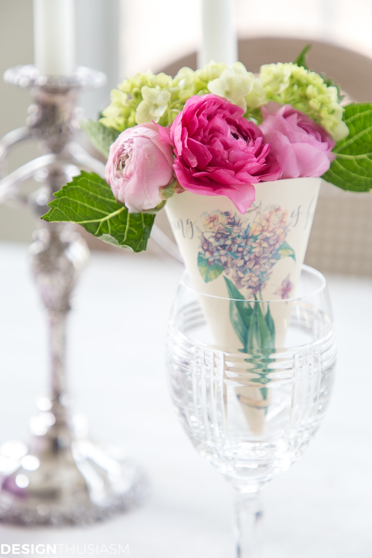 How to Make a Beautiful Spring Paper Cone Posy Story - DesignThusiasm