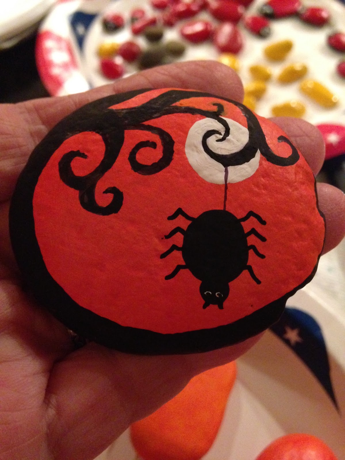 In The Garden with Claire: Halloween Rock Painting