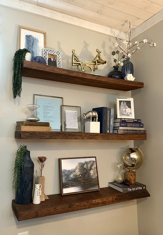 Install Floating Shelves Made of Solid Wood