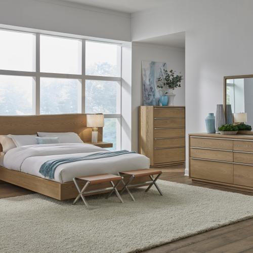 JVLHJ5 by Modus Furniture - One Coastal Modern Live Edge Wall Bed with Floating Nightstands in Bisque - Queen (5/0) | Martin's Home Furniture