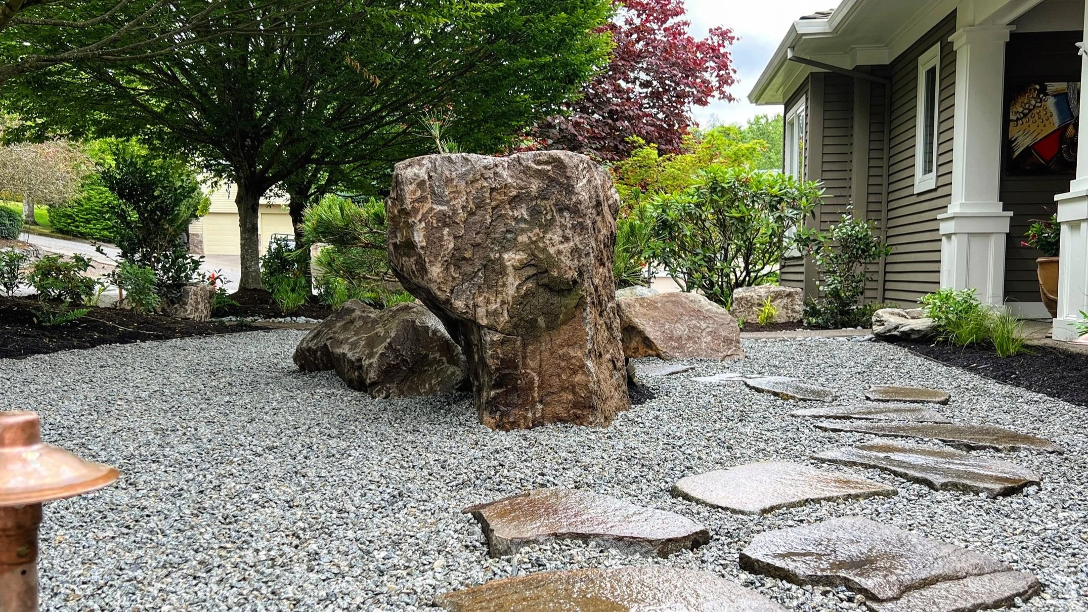 Landscape Boulder Placement Portland Oregon