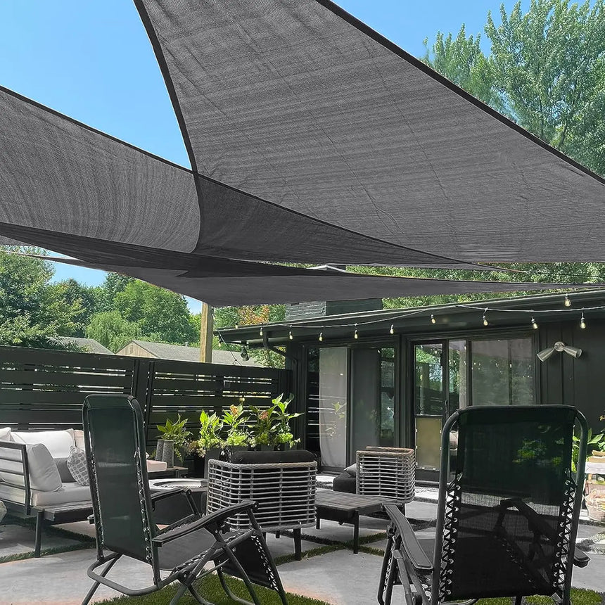 LOVE STORY Equilateral Triangle Sun Shade Sail Canopy UV Block Awning for Patio