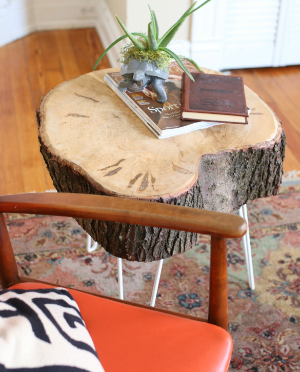Over on eHow: Rustic Tree Stump Side Tables | 17 Apart