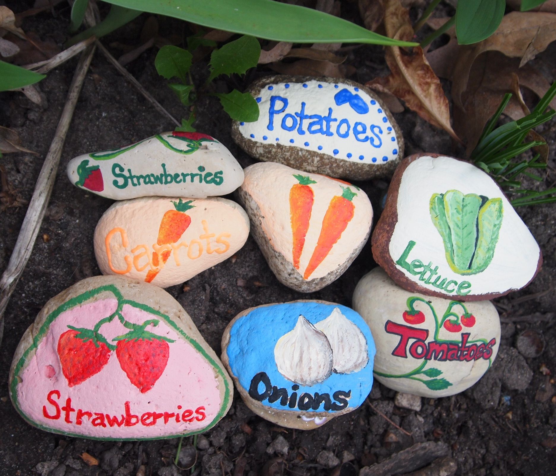 Painted Rock Garden Markers - Instructables