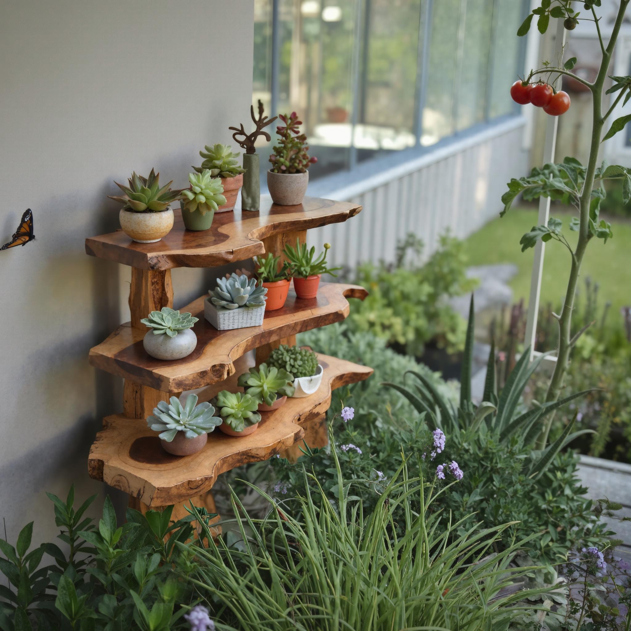 plant rack stand Rustic Garden Shelf Multi Tier Plant Stand For Succulents And Flowers
