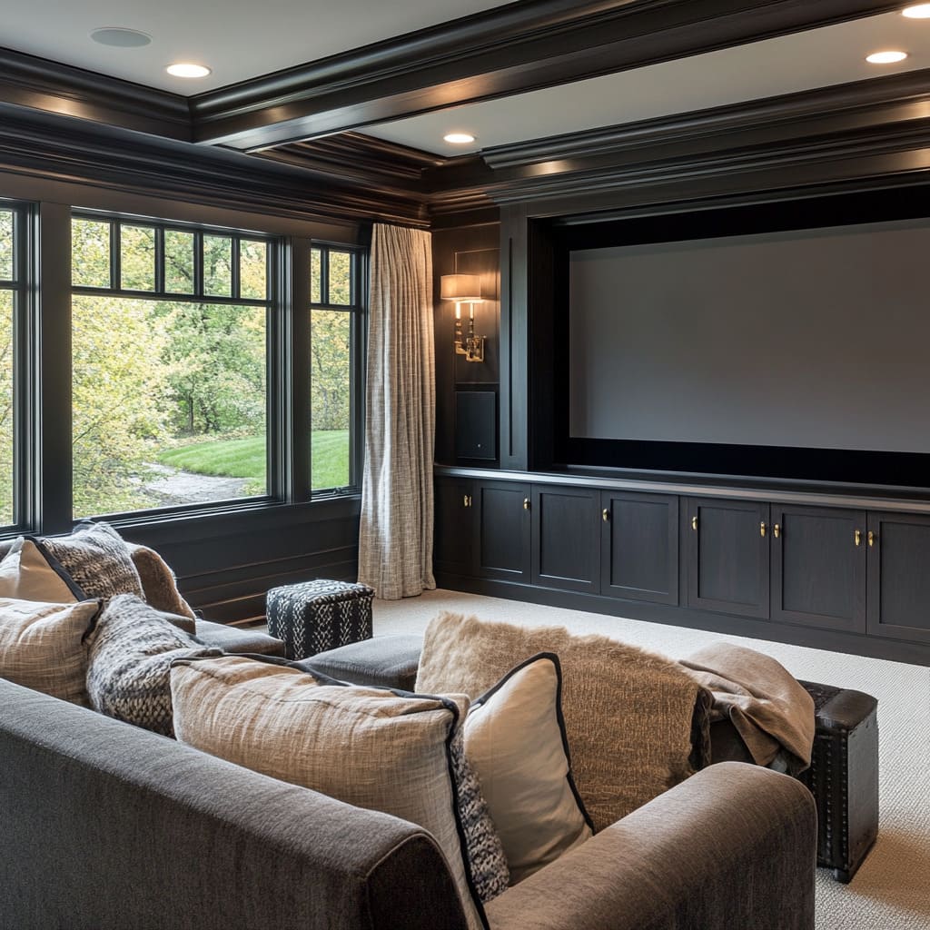 Simple Home Theater Living Room Ideas for American Homes