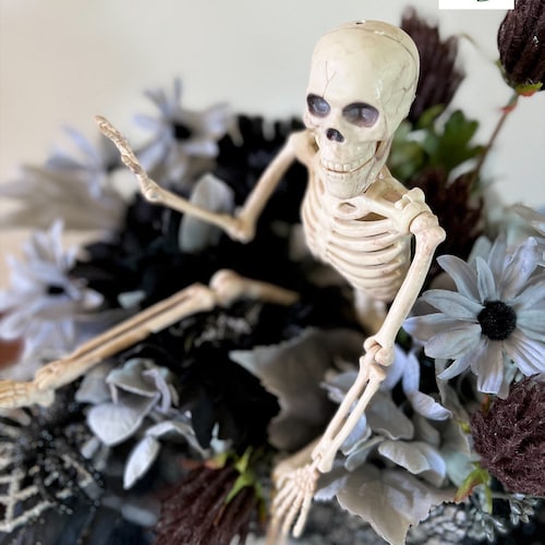 Skeleton Centerpiece, Crypt Centerpiece, Cemetery Centerpiece, Gothic Centerpiece, Halloween Skeleton Centerpiece, Skeleton Table Decor