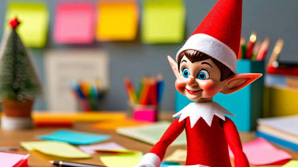 Sticky note office takeover – Naughty Elf Ideas