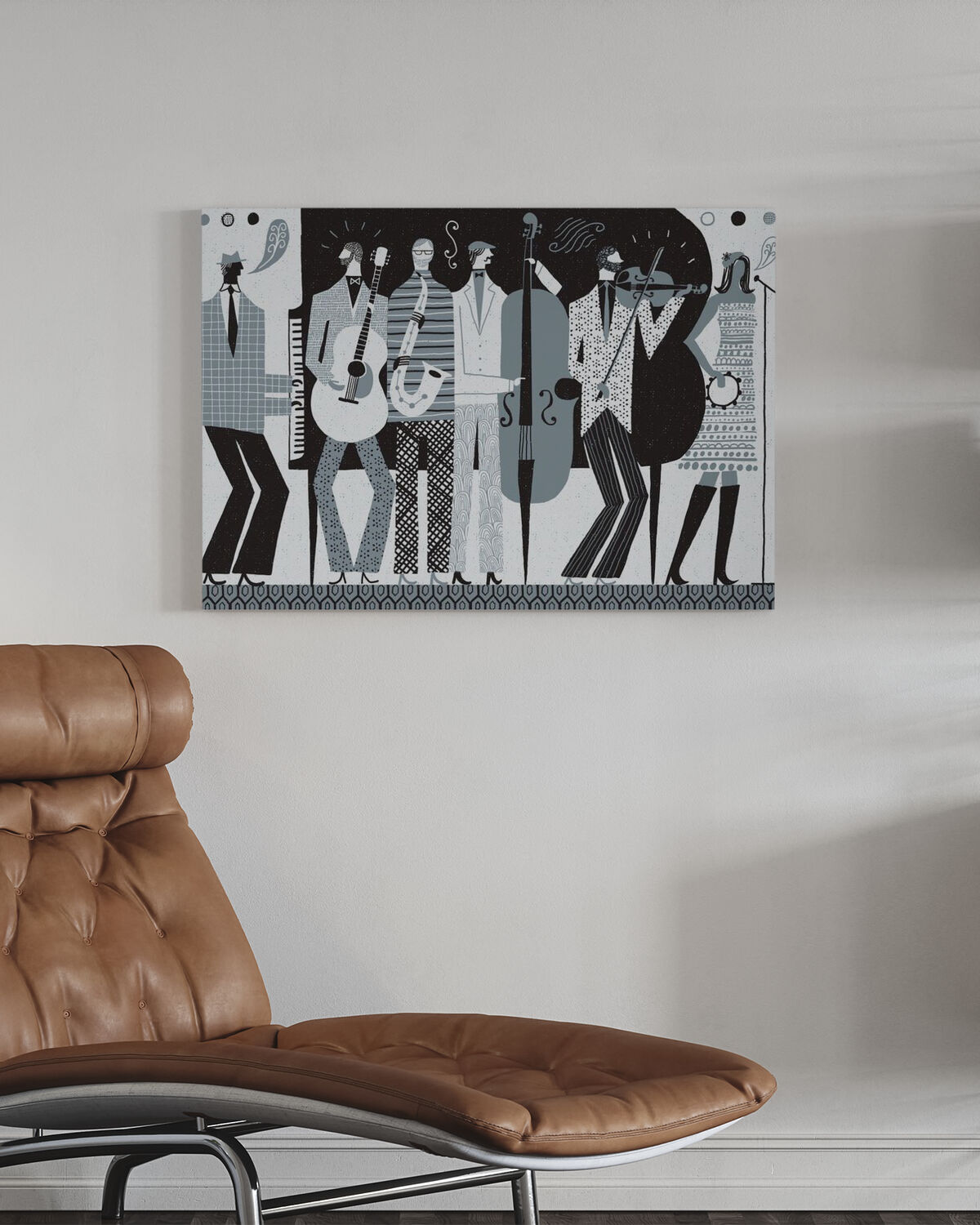 The Band Black and White – enchanting canvas wall art – Photowall