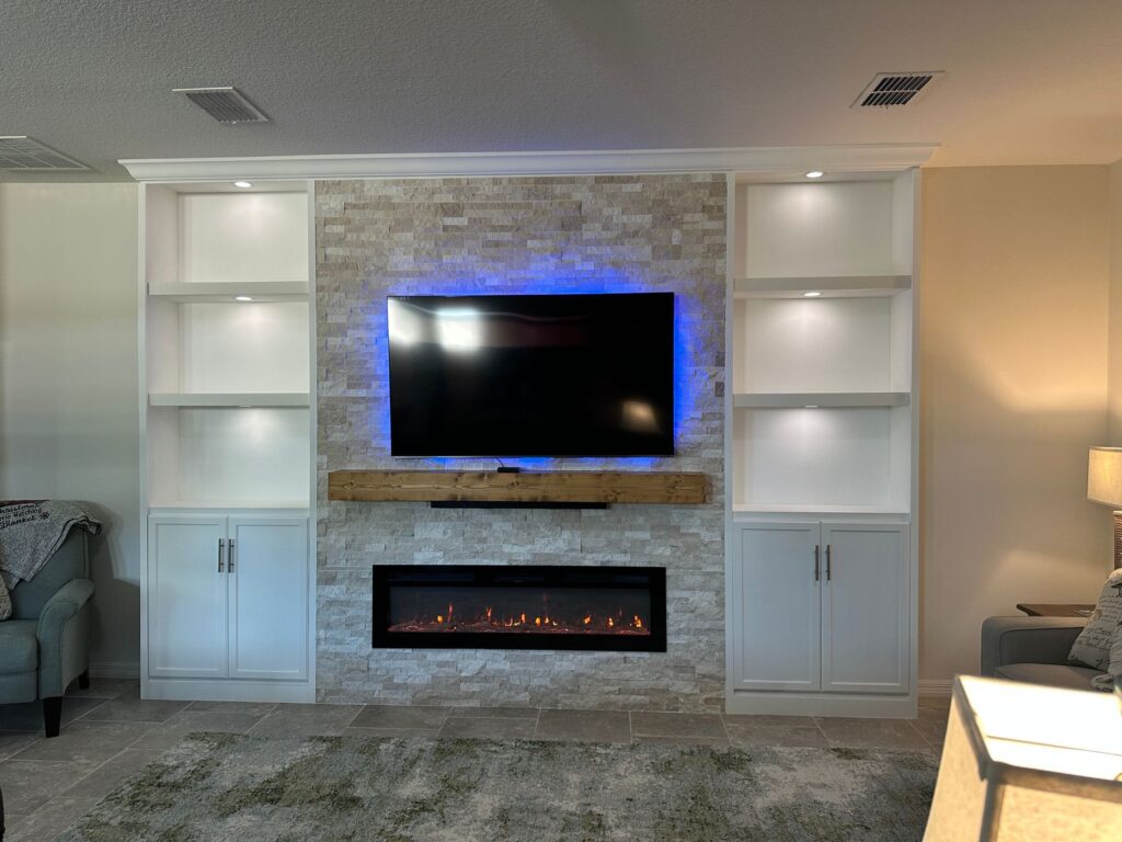 TV Media Walls Florida | Custom Built-Ins & Fireplace Designs