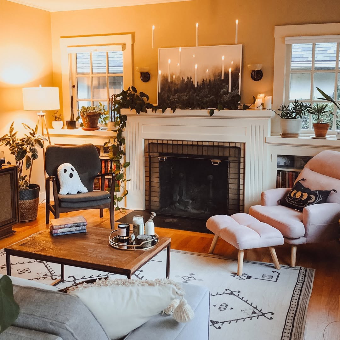 Unique Mantle Decor 26 Ghost-Level Halloween Mantle Decor Ideas 2025 That Go Way Beyond Cute Cobwebs