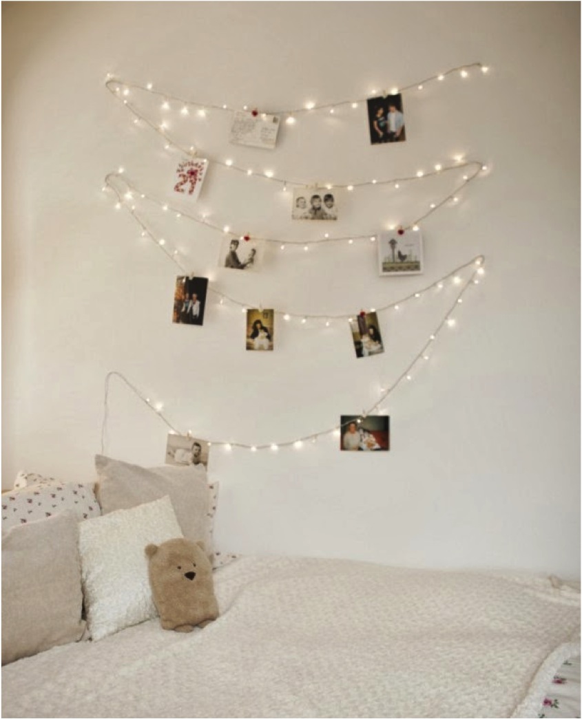 Wall Decoration Ideas Innovative With Fairy Lights | Custom-made Light DIY