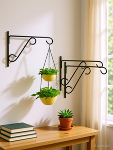 Wall Mounted Decorative Hooks For Hanging Plants Plant Hangers Over Block Wall Hooks Tusmad Hanging Plant Bracket 7' X -Inch,Wall Hook Hanging