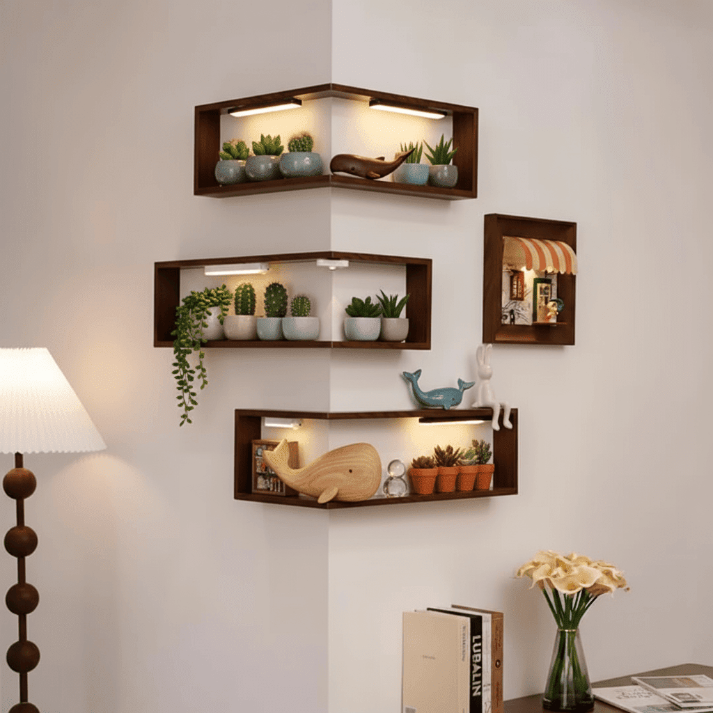Wooden Corner Floating Shelf Corner Shelf Ideas To Maximize Dead Space (2026)