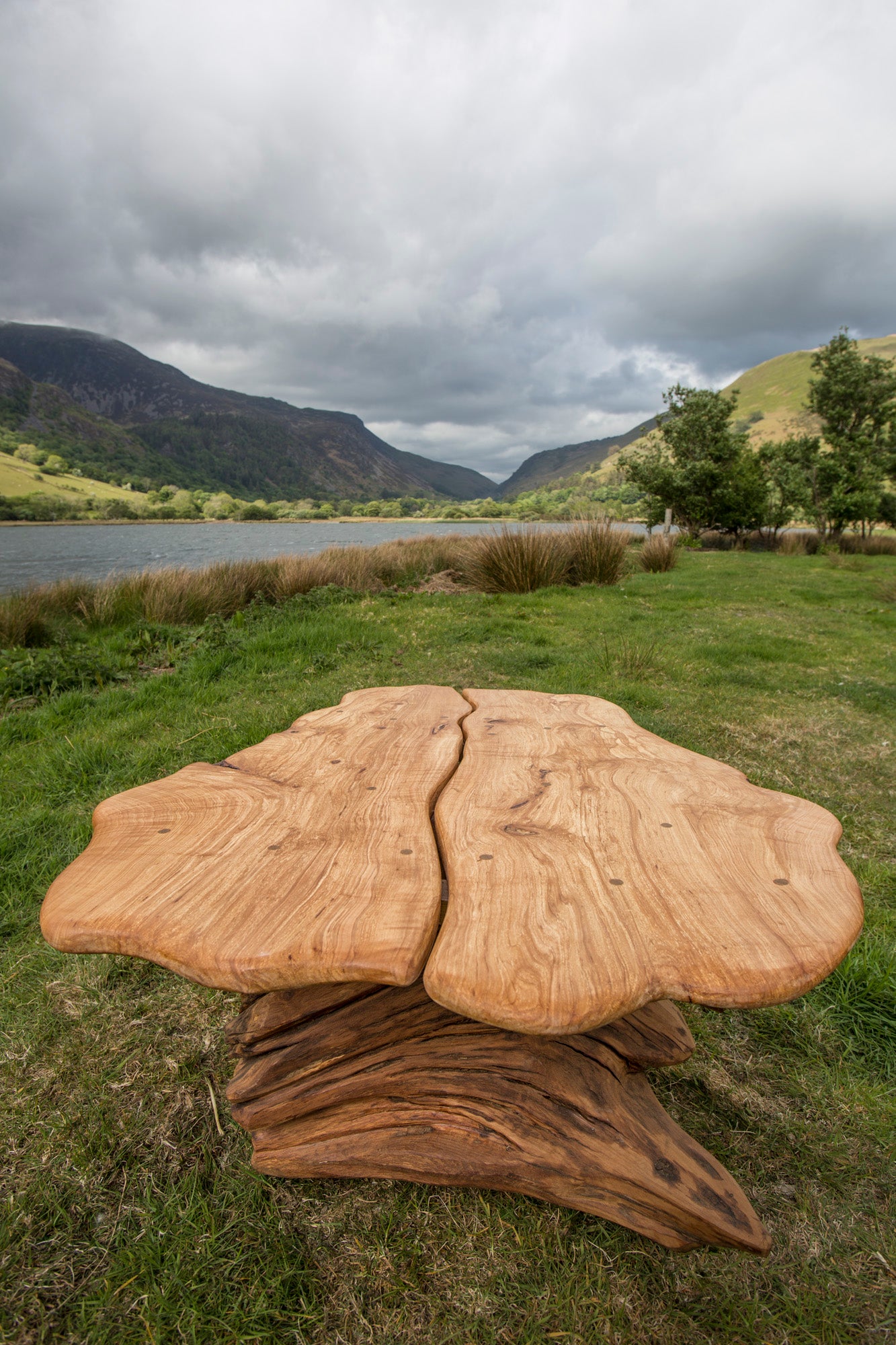 Yew Stump Table | Rustic Handmade Furniture