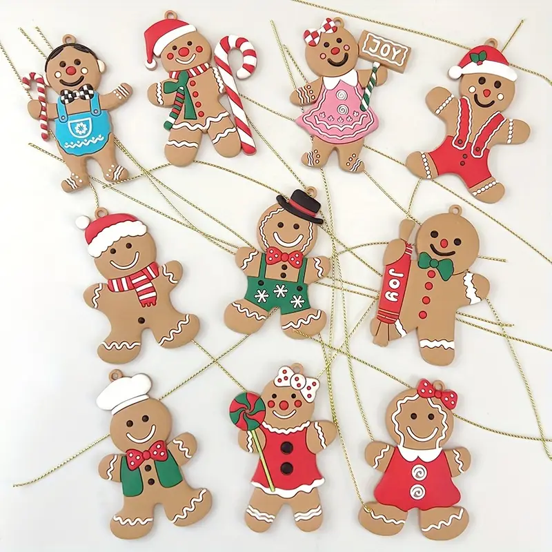 10 classic gingerbread men women christmas tree decorations - Temu Cyprus
