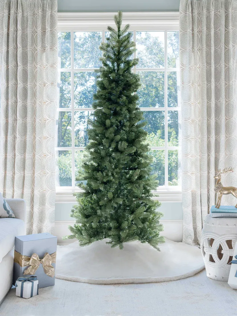 10' King Douglas Fir Slim Artificial Christmas Tree Unlit - christmasjungle.com
