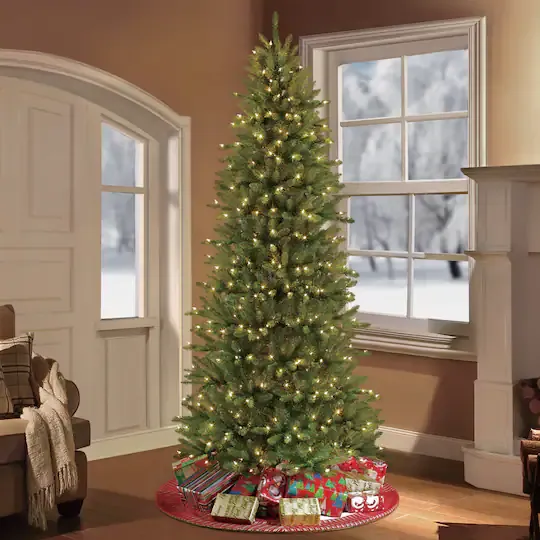 10ft. Pre-Lit Slim Fraser Fir Artificial Christmas Tree, Clear Lights - Grow Xmas Trees