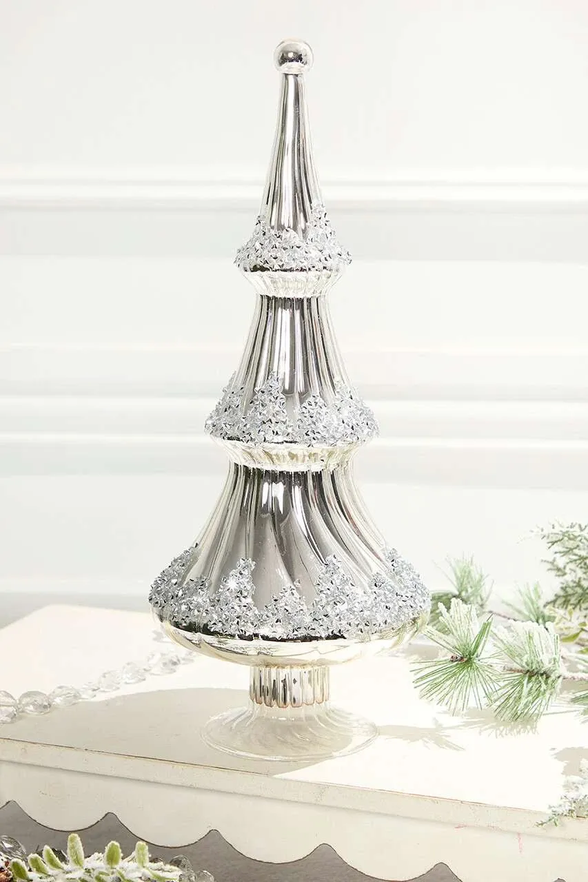 14.5' Icy Silver Christmas Tree - Decorator's Warehouse