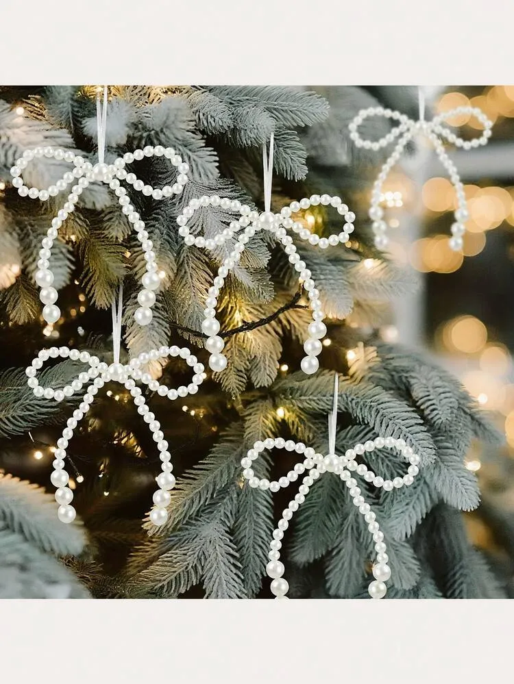 1/6/12pcs Elegant Bow Set For Christmas Tree Decoration - Twist Tie Bows  For Wreaths, Gift Wrapping, And Wedding Decor, Christmas Decorations |  SHEIN USA