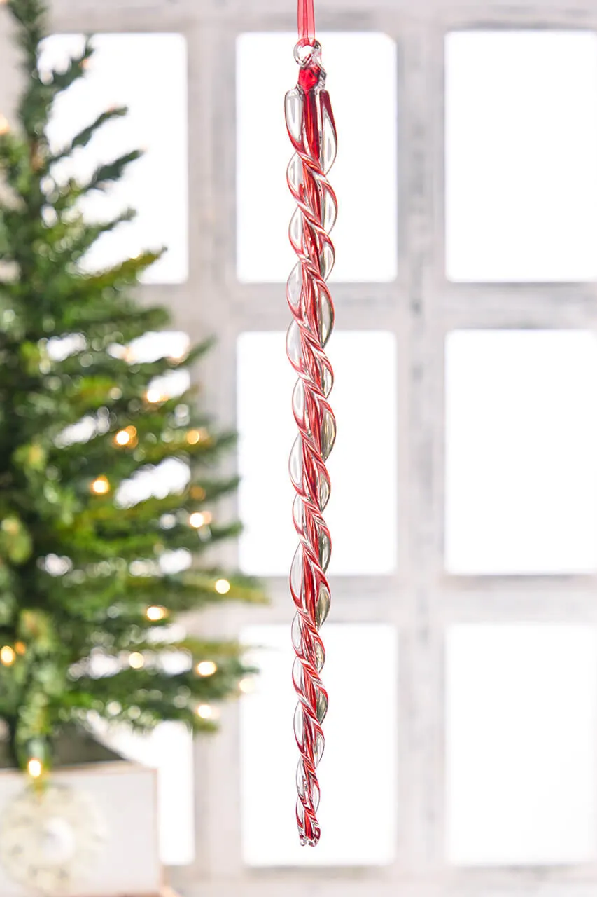16.5' Glass Icicle Ornament