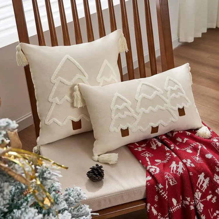1pc Christmas Tree Throw Pillow Cover, Xmas Tree Decorative Throw Pillow  Case Sofa Cushion Cover Indoor Decor For Festival Party, New Year | SHEIN
