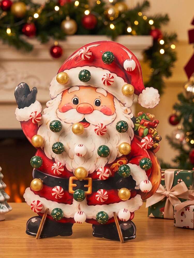 1pc Wooden Santa Claus Lollipop Display Stand, Merry Christmas Decoration,  Suitable For Baby Shower, Candy/Dessert Display Stand, Lollipop Display  Stand, Christmas Decoration, Christmas Home Decor, 