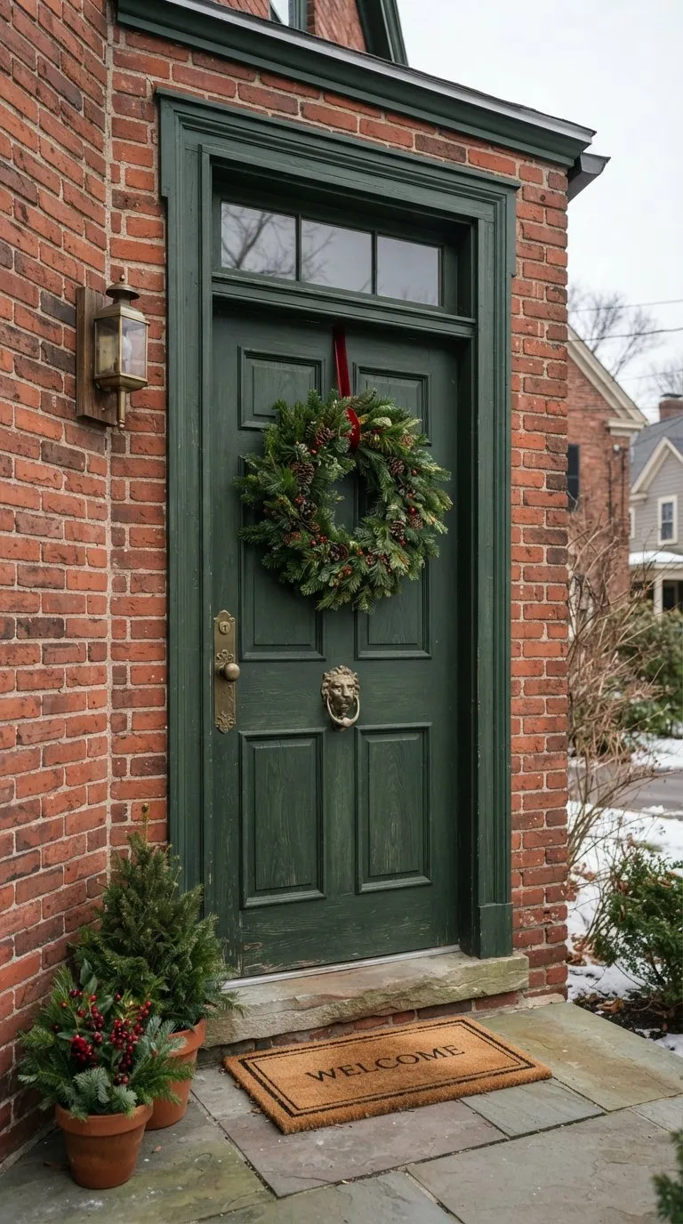 20 Front Door Christmas Decorations for a Warm, Welcoming Entrance - bloomhomeideas