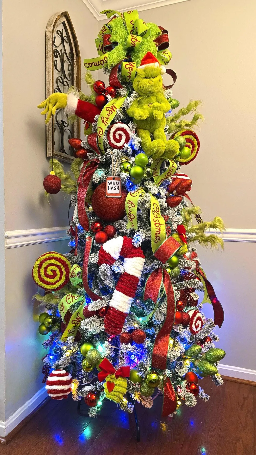 2022 New Extra Large Grlnch Christmas Elf Body Tree HUGE GRINCH TREE TOPPER  HEAD