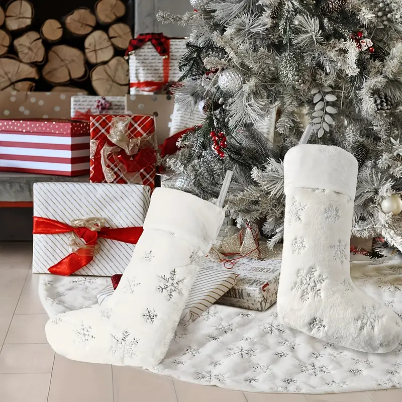 2027 christmas decorations set 4 christmas stockings golden - Temu Mauritius