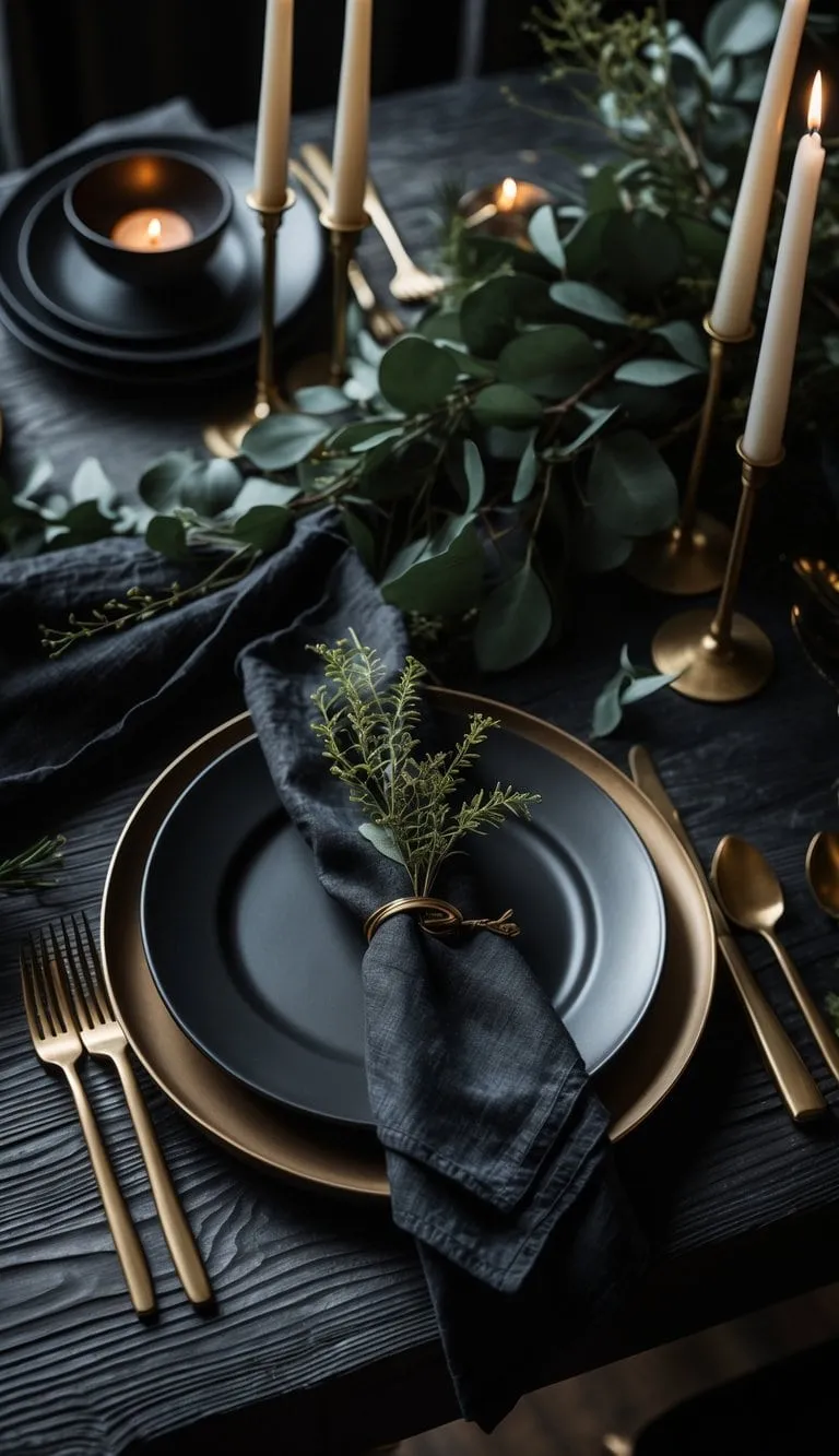 21 Dark Moody Tablescape Ideas for Bold, Elegant yet Cozy Vibes