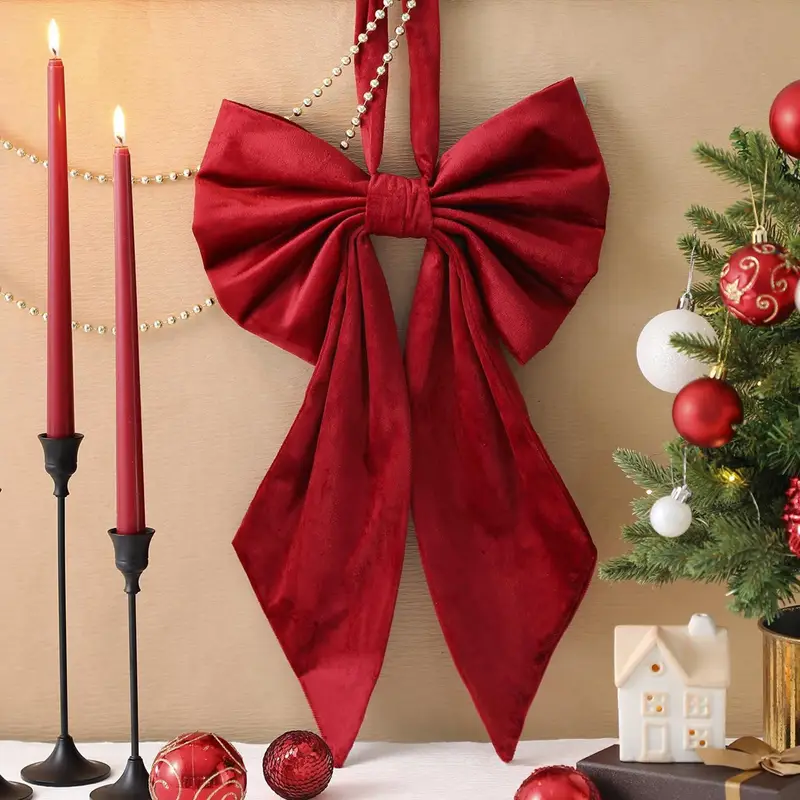 22 boho velvet bow decorative top christmas - Temu Oman